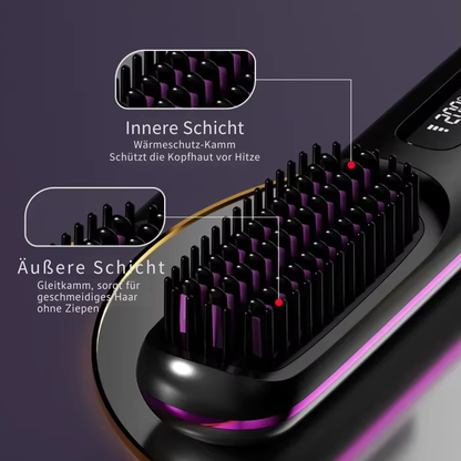 Ion Brush Pro - Kabellose 3-in-1 - Glättbürste